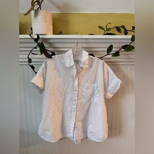 Madewell Boxy Oversized White Button Down